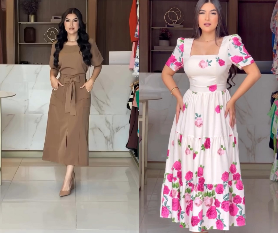KIT 4 - Vestido Adélia + Vestido Alba